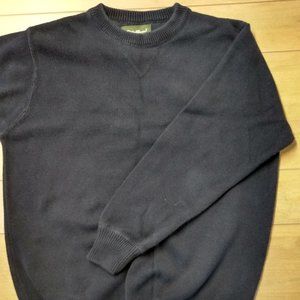 Eddie Bauer men's dark blue navy, heavyweight long sleeve sweater size S small